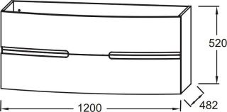 Тумба под раковину Jacob Delafon Nona EB1890RU-G98 120 см тёмно-синий